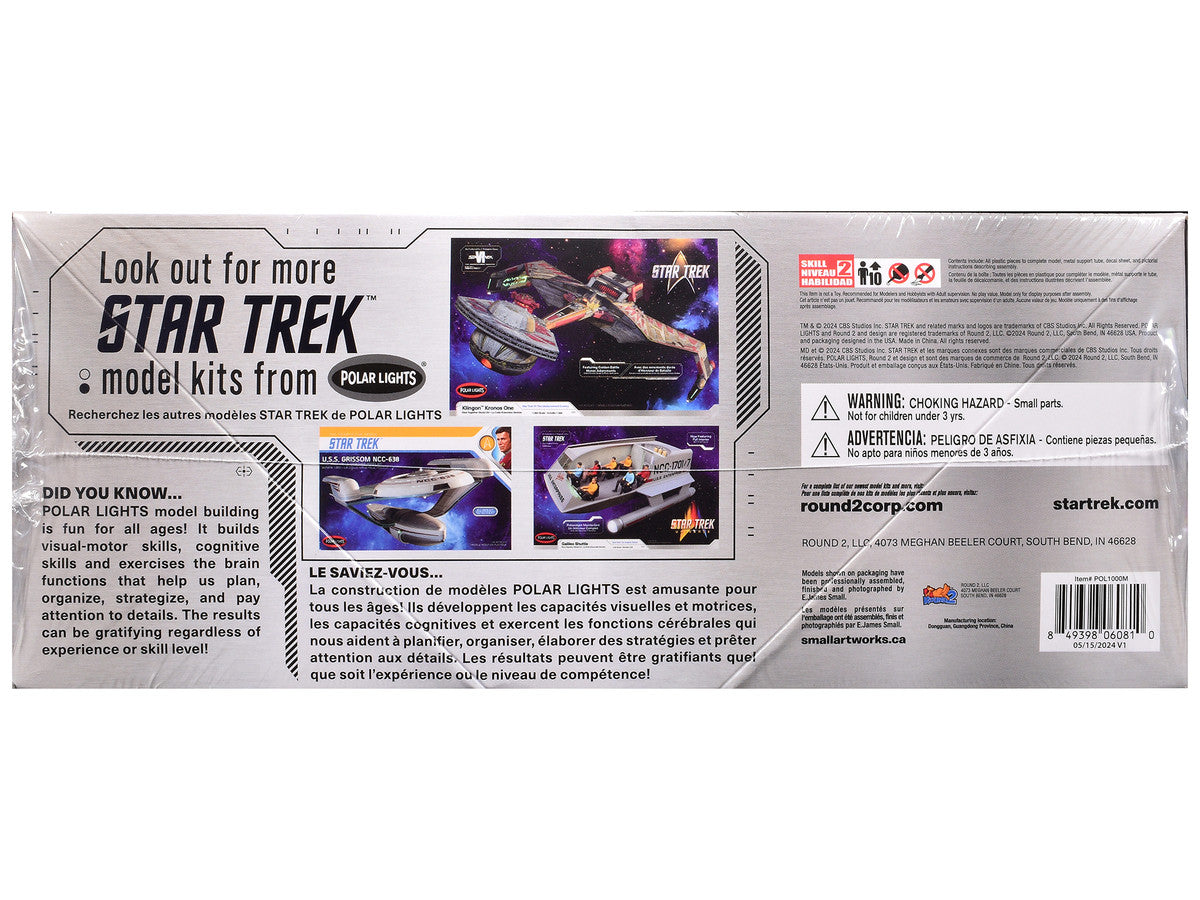 Skill 2 Model Kit U.S.S. Enterprise NCC-1701 Spaceship "Star Trek" (1966) TV Series 1/1000 Scale Model by Polar Lights Polar Lights