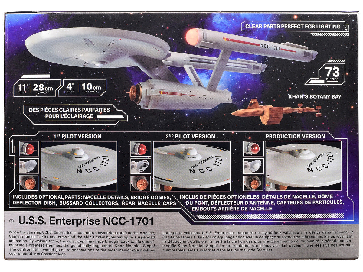 Skill 2 Model Kit U.S.S. Enterprise NCC-1701 Spaceship "Star Trek" (1966) TV Series 1/1000 Scale Model by Polar Lights Polar Lights