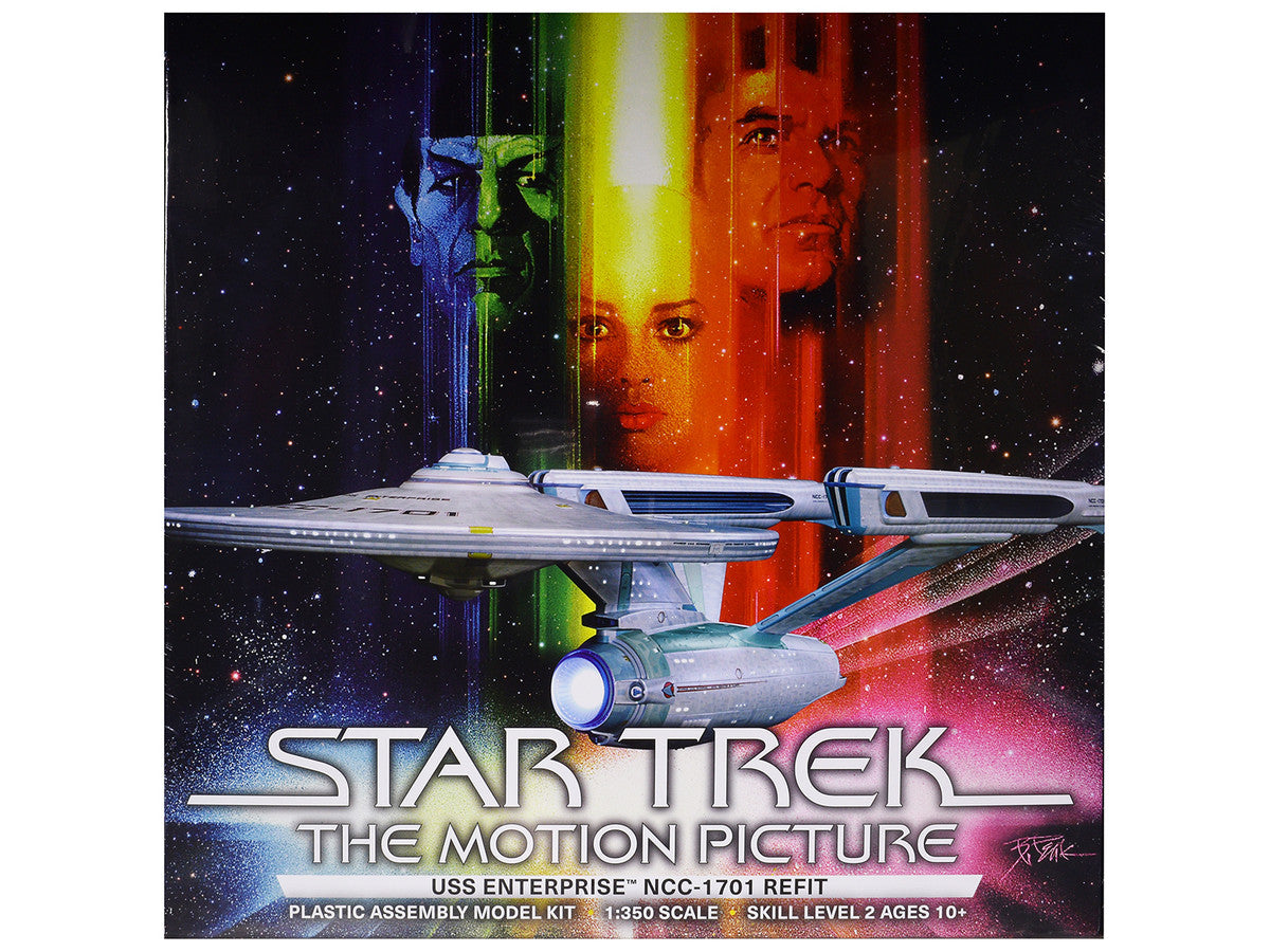 Skill 2 Model Kit U.S.S. Enterprise NCC-1701 Refit Spaceship "Star Trek: The Motion Picture" (1979) Movie 1/350 Scale Model by Polar Lights-0