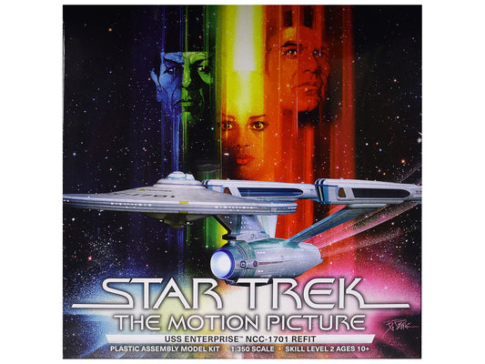 Skill 2 Model Kit U.S.S. Enterprise NCC-1701 Refit Spaceship "Star Trek: The Motion Picture" (1979) Movie 1/350 Scale Model by Polar Lights-0