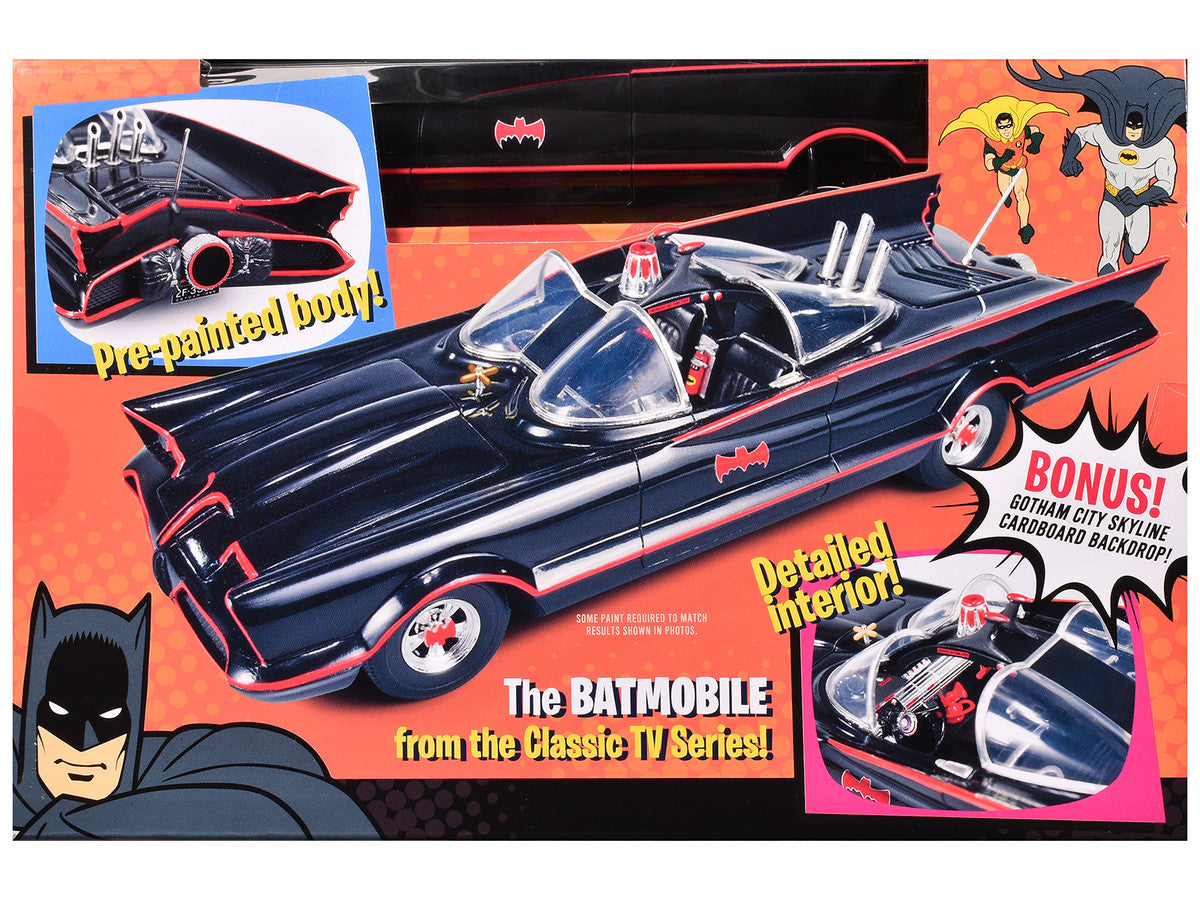 Skill 2 Model Kit Batmobile "Batman" (1966-1968) TV Series 1/25 Scale Model by Polar Lights Polar Lights