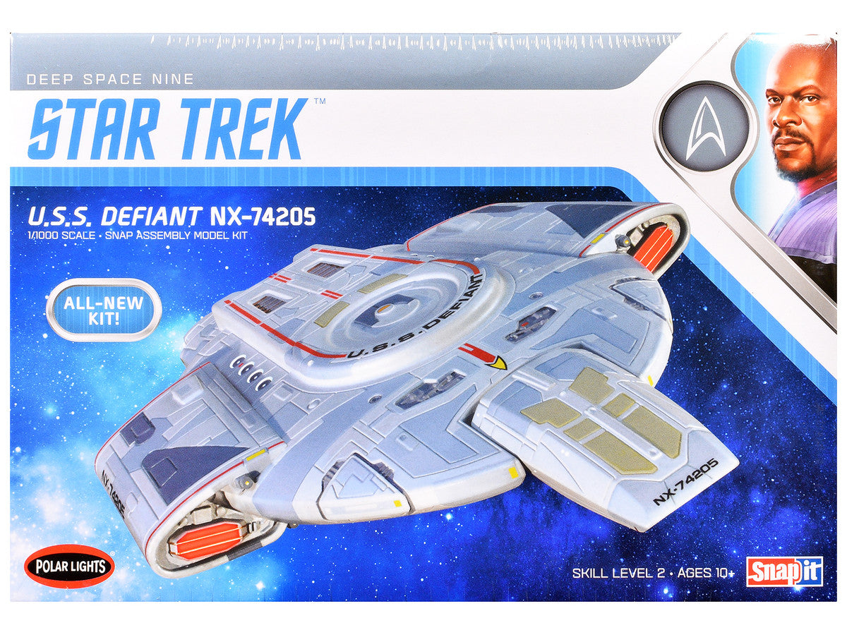 Skill 2 Snap Model Kit USS Defiant NX-74205 Starship "Star Trek: Deep Space Nine" (1993-1999) TV Series 1/1000 Scale Model by Polar Lights Polar Lights