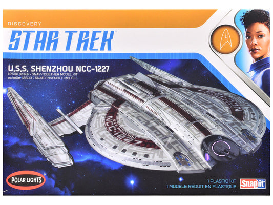 Skill 2 Snap Model Kit U.S.S. Shenzhou NCC-1227 Spacecraft "Star Trek: Discovery" (2017-2024) TV Series 1/2500 Scale Model by Polar Lights Polar Lights