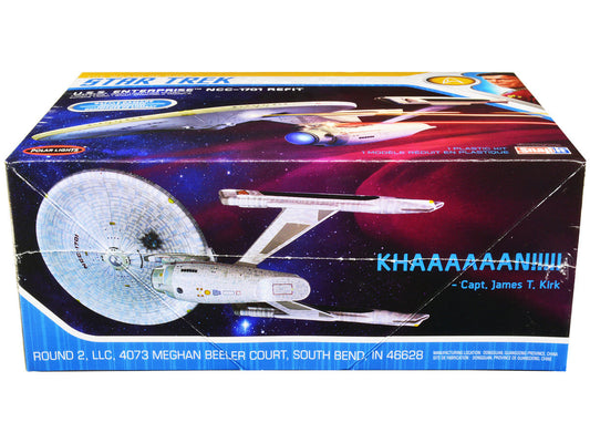 Skill 2 Snap Model Kit U.S.S. Enterprise NCC-1701 Refit Spaceship "Star Trek II: The Wrath of Khan" (1982) Movie 1/1000 Scale Model by Polar Lights Polar Lights