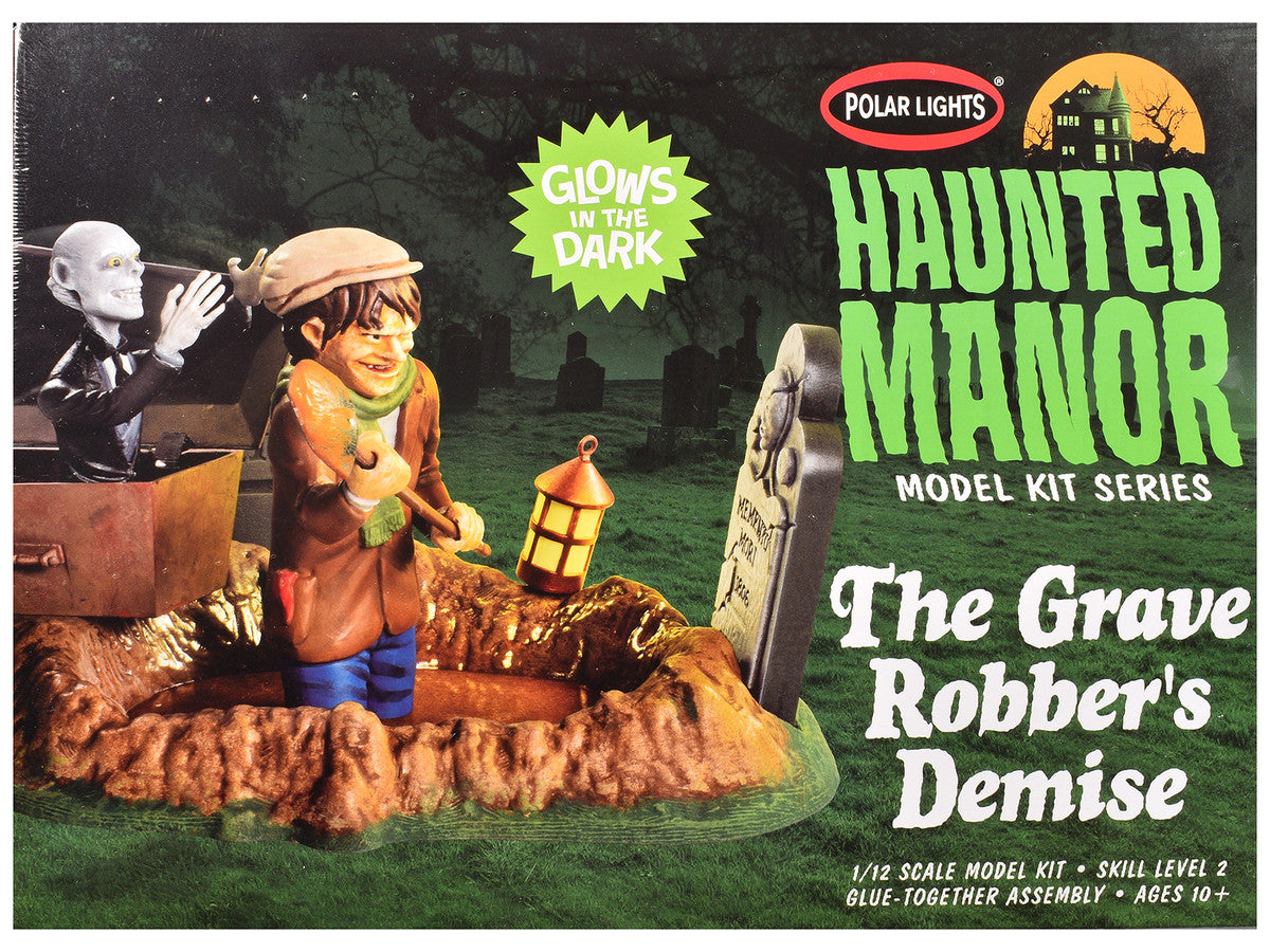 Skill 2 Model Kit Haunted Manor "The Grave Robber's Demise" Diorama Set 1/12 Scale Model by Polar Lights Polar Lights