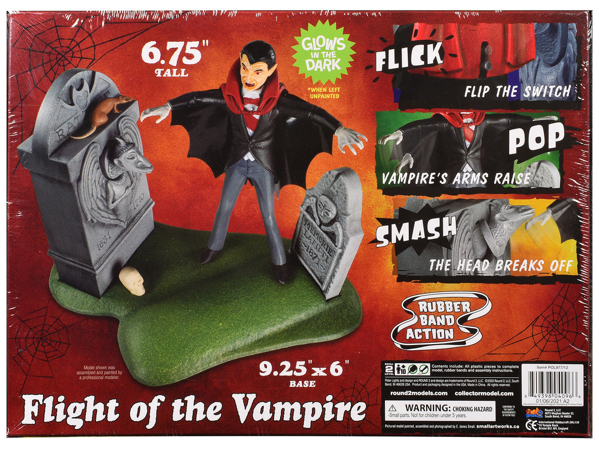 Skill 2 Model Kit Haunted Manor "Flight of the Vampire" Diorama Set 1/12 Scale Model by Polar Lights Polar Lights