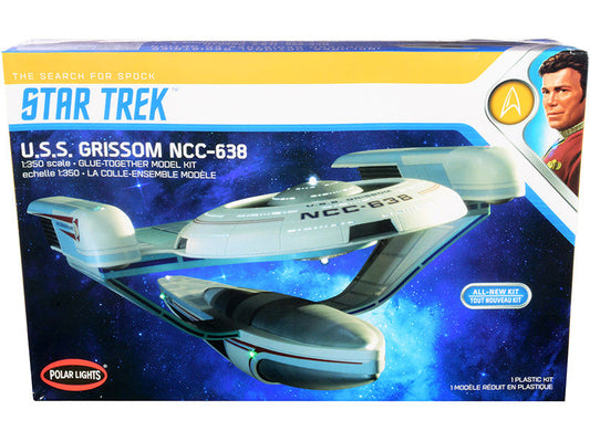 Skill 2 Model Kit U.S.S. Grissom NCC-638 Starship "Star Trek III: The Search for Spock" (1984) Movie 1/350 Scale Model by Polar Lights Polar Lights