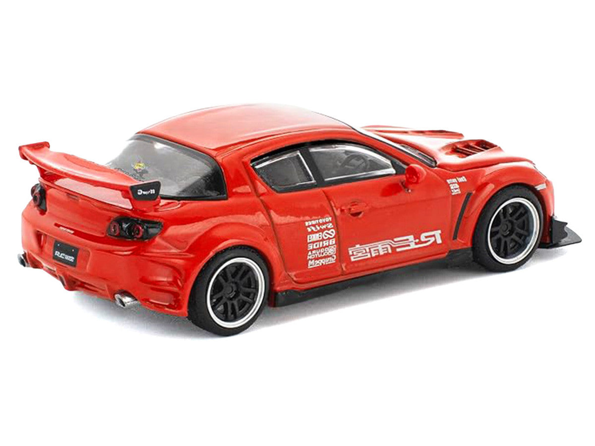 Mazda RX-8 RE-Amemiya RHD (Right Hand Drive) Red with Graphics "Enigma Exclusive Edition" 1/64 Die Cast Model Car by Pop Race Pop Race