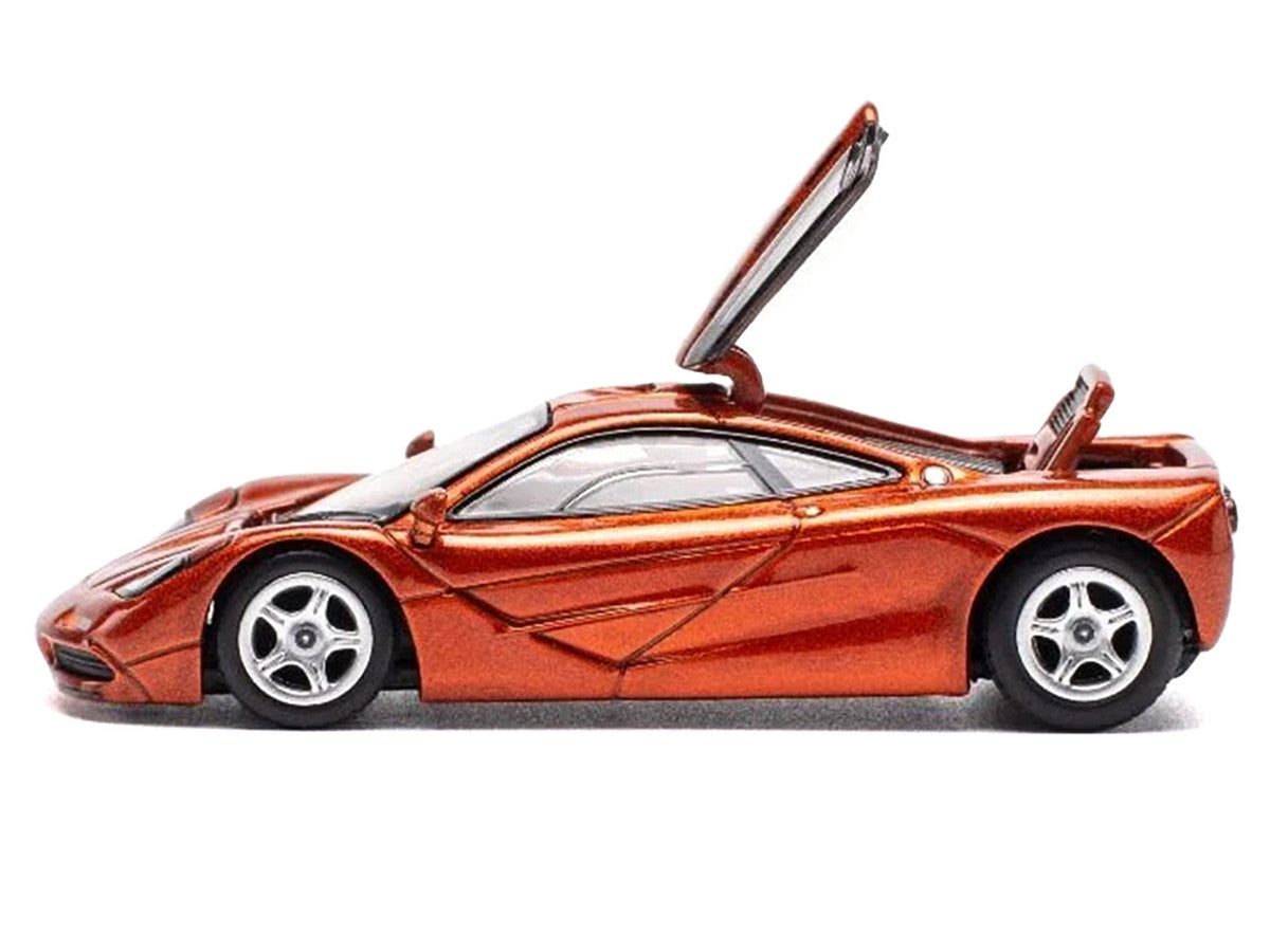 McLaren F1 Orange Metallic 1/64 Diecast Model Car by Pop Race Pop Race