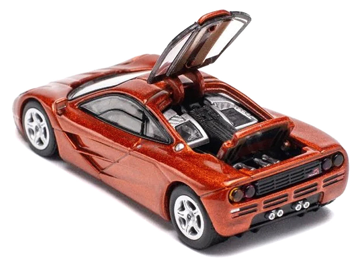 McLaren F1 Orange Metallic 1/64 Diecast Model Car by Pop Race Pop Race