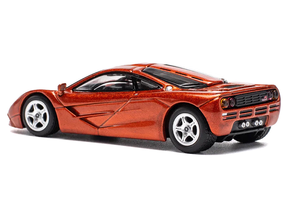McLaren F1 Orange Metallic 1/64 Diecast Model Car by Pop Race Pop Race