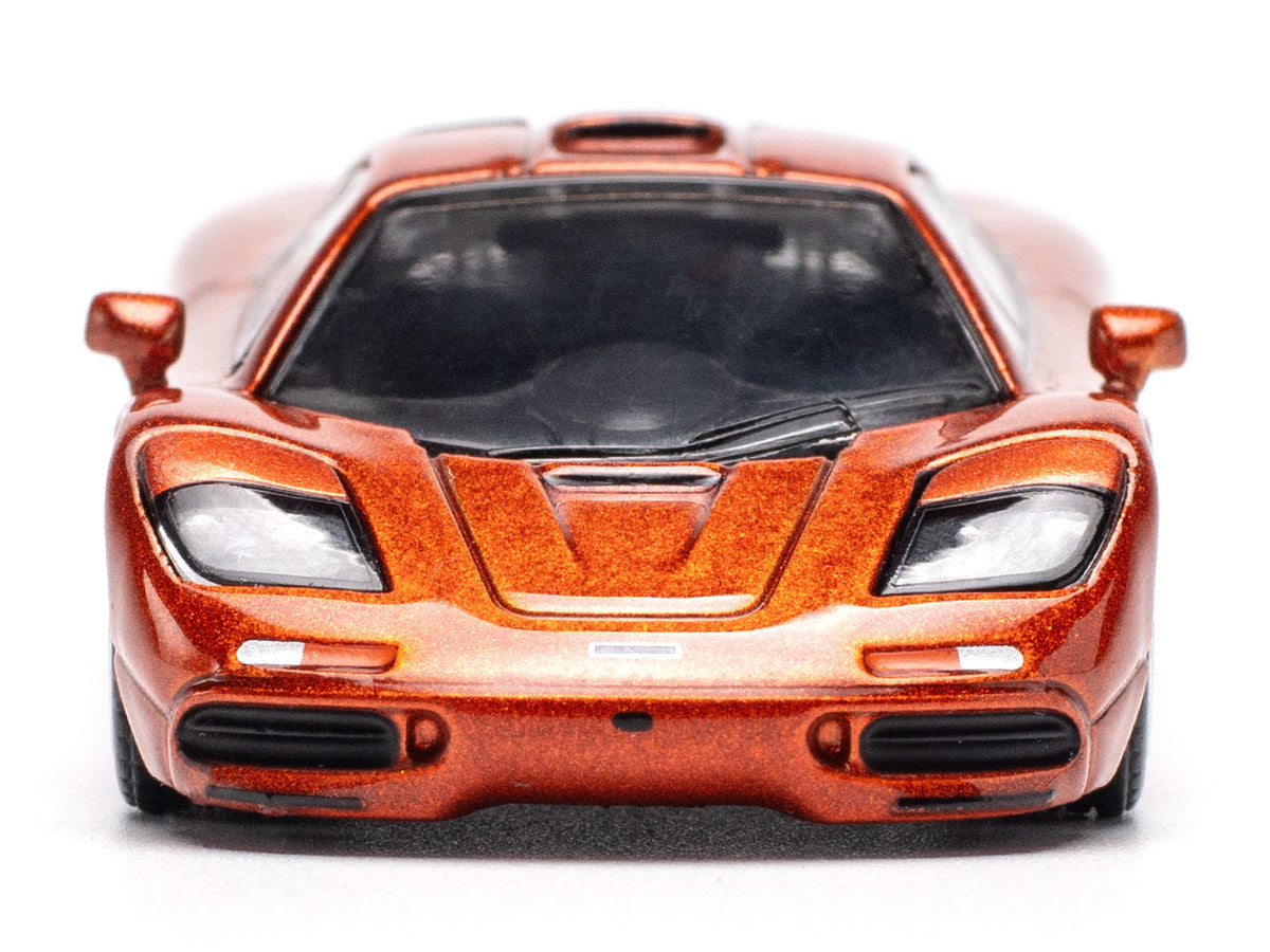McLaren F1 Orange Metallic 1/64 Diecast Model Car by Pop Race Pop Race