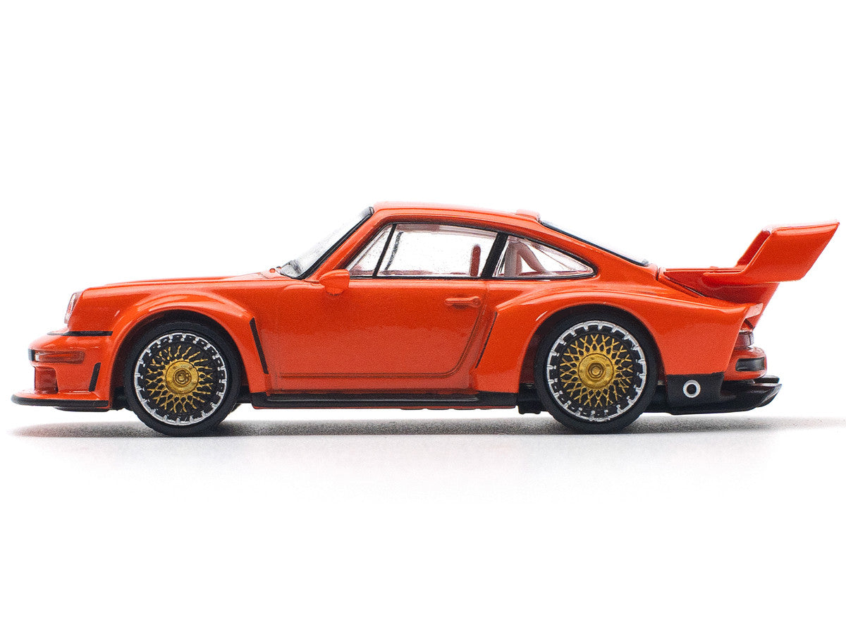 Singer DLS Turbo Study Orange Metallic 1/64 Diecast Model Car by Pop Race Pop Race