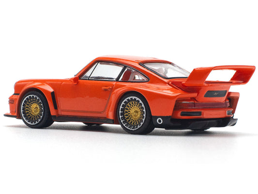 Singer DLS Turbo Study Orange Metallic 1/64 Diecast Model Car by Pop Race Pop Race