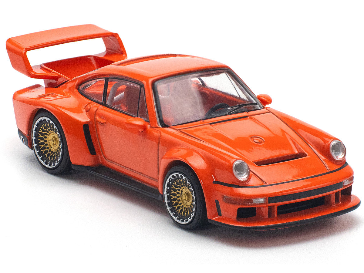 Singer DLS Turbo Study Orange Metallic 1/64 Diecast Model Car by Pop Race Pop Race