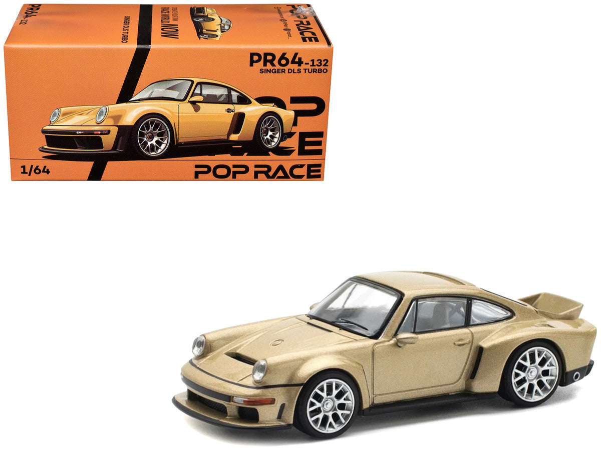 Singer DLS Turbo Gold Metallic 1/64 Diecast Model Car by Pop Race Pop Race