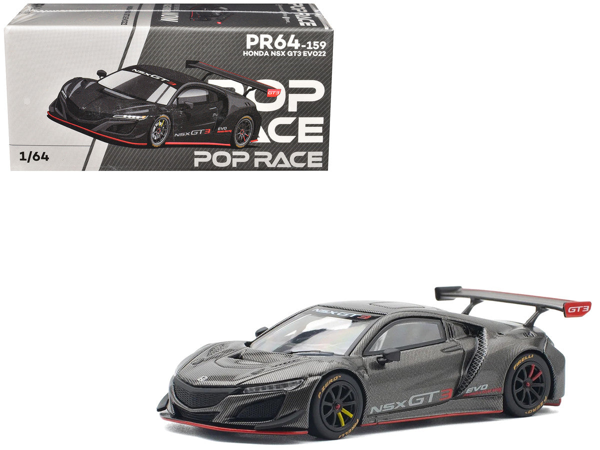 Honda NSX GT3 EVO22 Carbon Edition 1/64 Diecast Model Car by Pop Race Pop Race