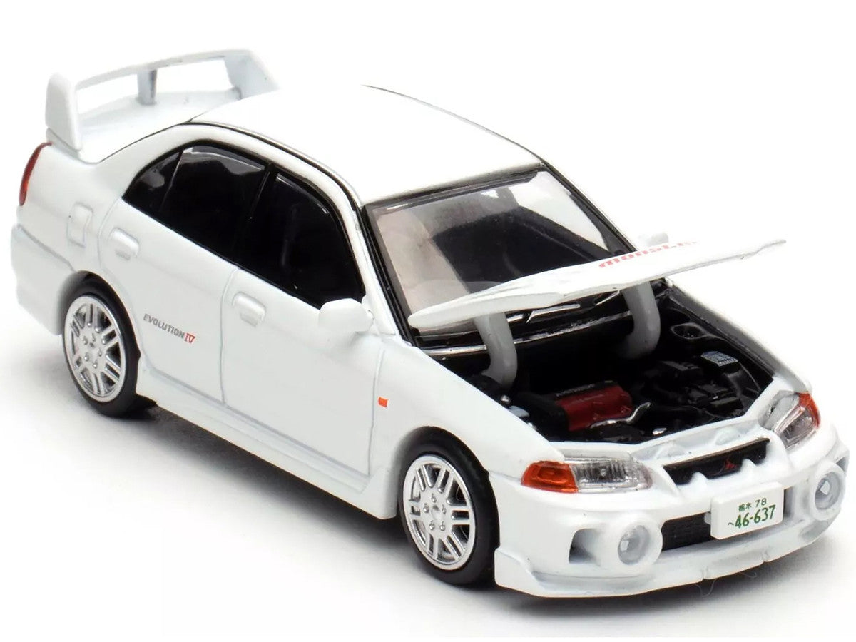 Mitsubishi Lancer Evolution IV RHD (Right Hand Drive) White "Indonesia Diecast Expo 2024 Exclusive" 1/64 Diecast Model Car by Pop Race Pop Race
