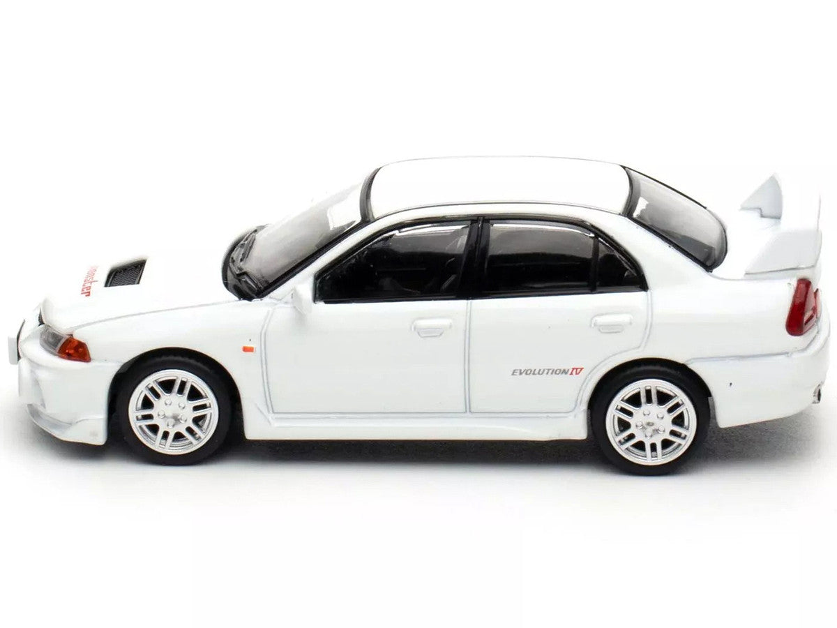 Mitsubishi Lancer Evolution IV RHD (Right Hand Drive) White "Indonesia Diecast Expo 2024 Exclusive" 1/64 Diecast Model Car by Pop Race Pop Race