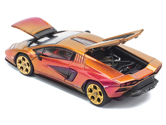 Lamborghini Countach LPI 800-4 Blu Hal Metallic 1/64 Diecast Model Car by Pop Race Pop Race