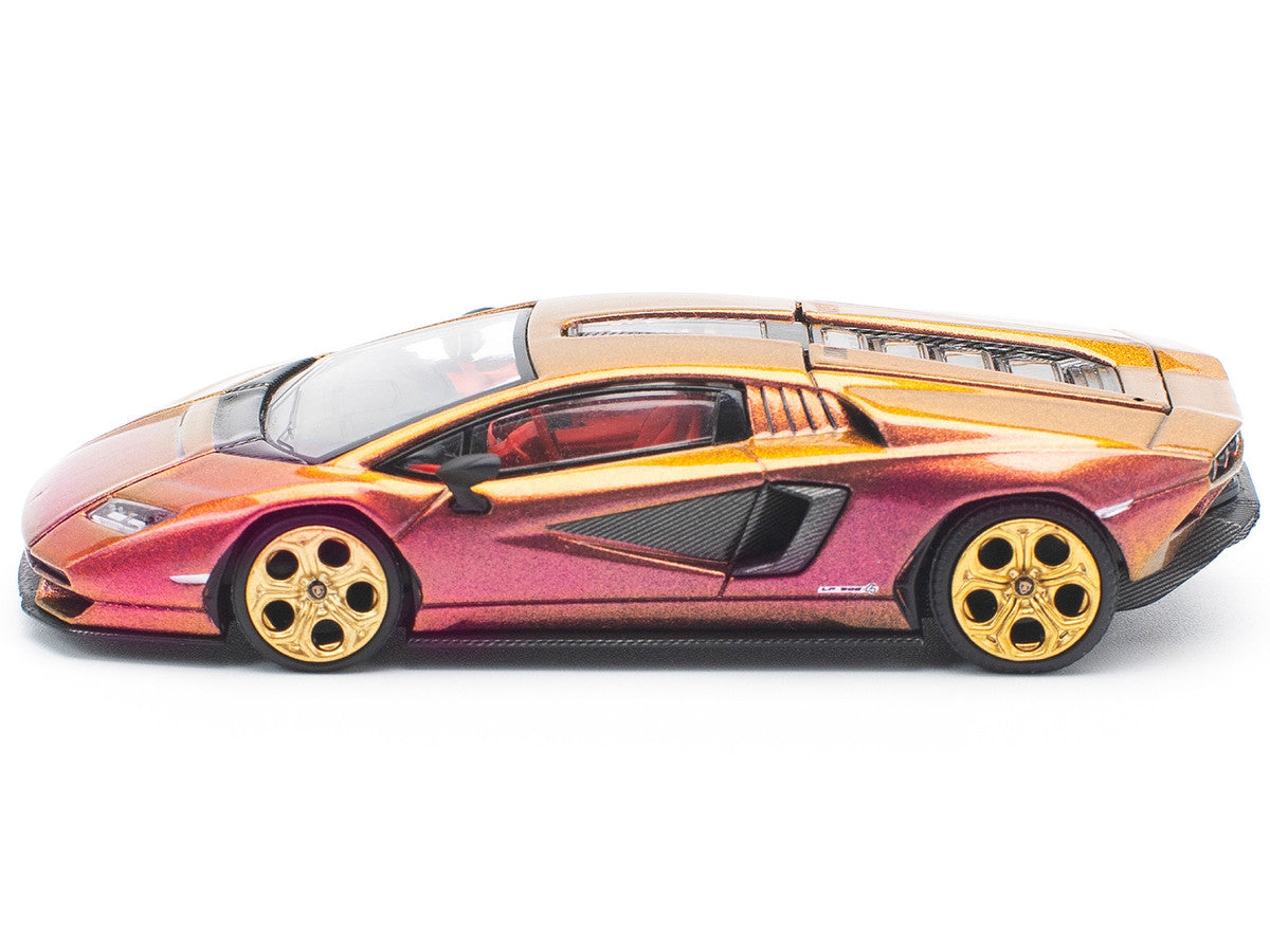 Lamborghini Countach LPI 800-4 Blu Hal Metallic 1/64 Diecast Model Car by Pop Race Pop Race