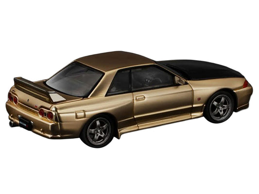 Skyline GT-R R32 RHD (Right Hand Drive) Chrome Gold with Carbon Hood "Tokyo Auto Salon 2025" 1/64 Diecast Model Car by Pop Race Pop Race