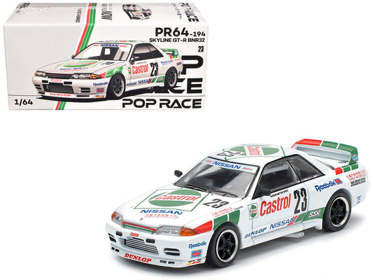 Nissan Skyline GT-R (BNR32) RHD (Right Hand Drive) #23 Winner "Macau Guia Race" (1990) 1/64 Diecast Model Car by Pop Race Pop Race