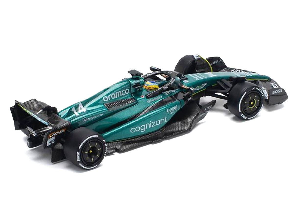 Aston Martin AMR23 #14 Fernando Alonso "Formula One F1 World Championship" (2023) 1/64 Diecast Model Car by Pop Race Pop Race