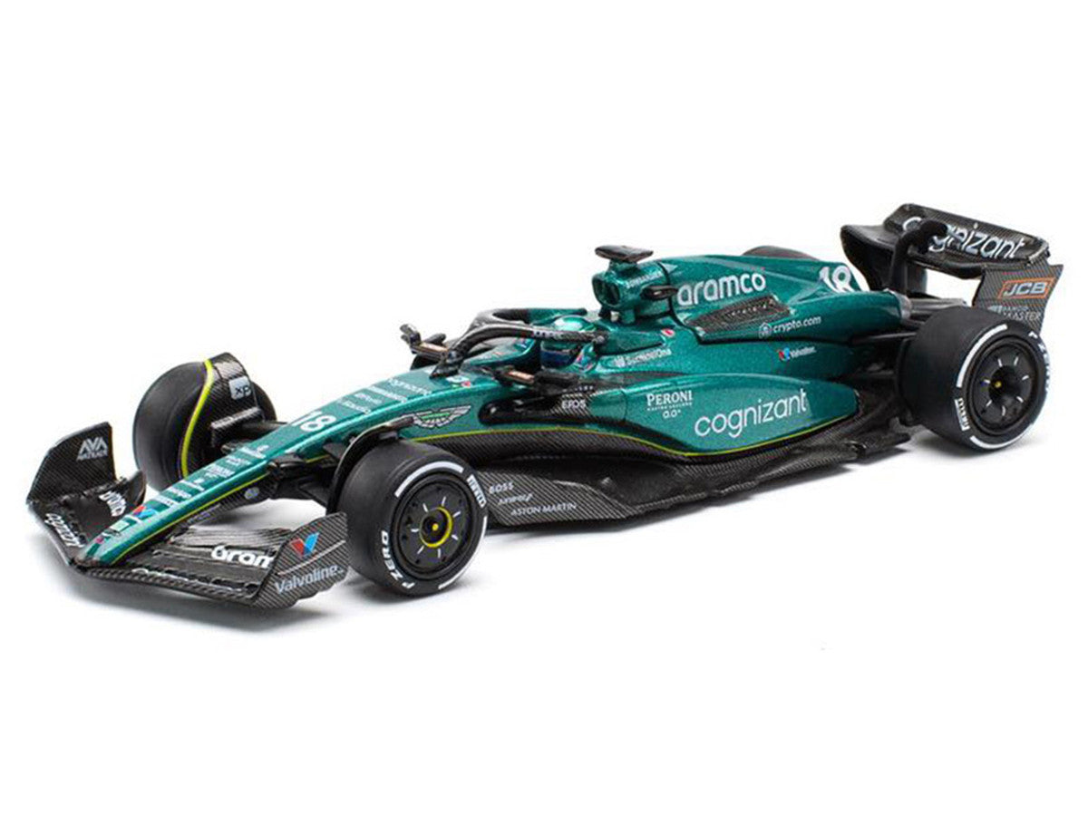 Aston Martin AMR23 #18 Lance Stroll "Formula One F1 World Championship" (2023) 1/64 Diecast Model Car by Pop Race Pop Race
