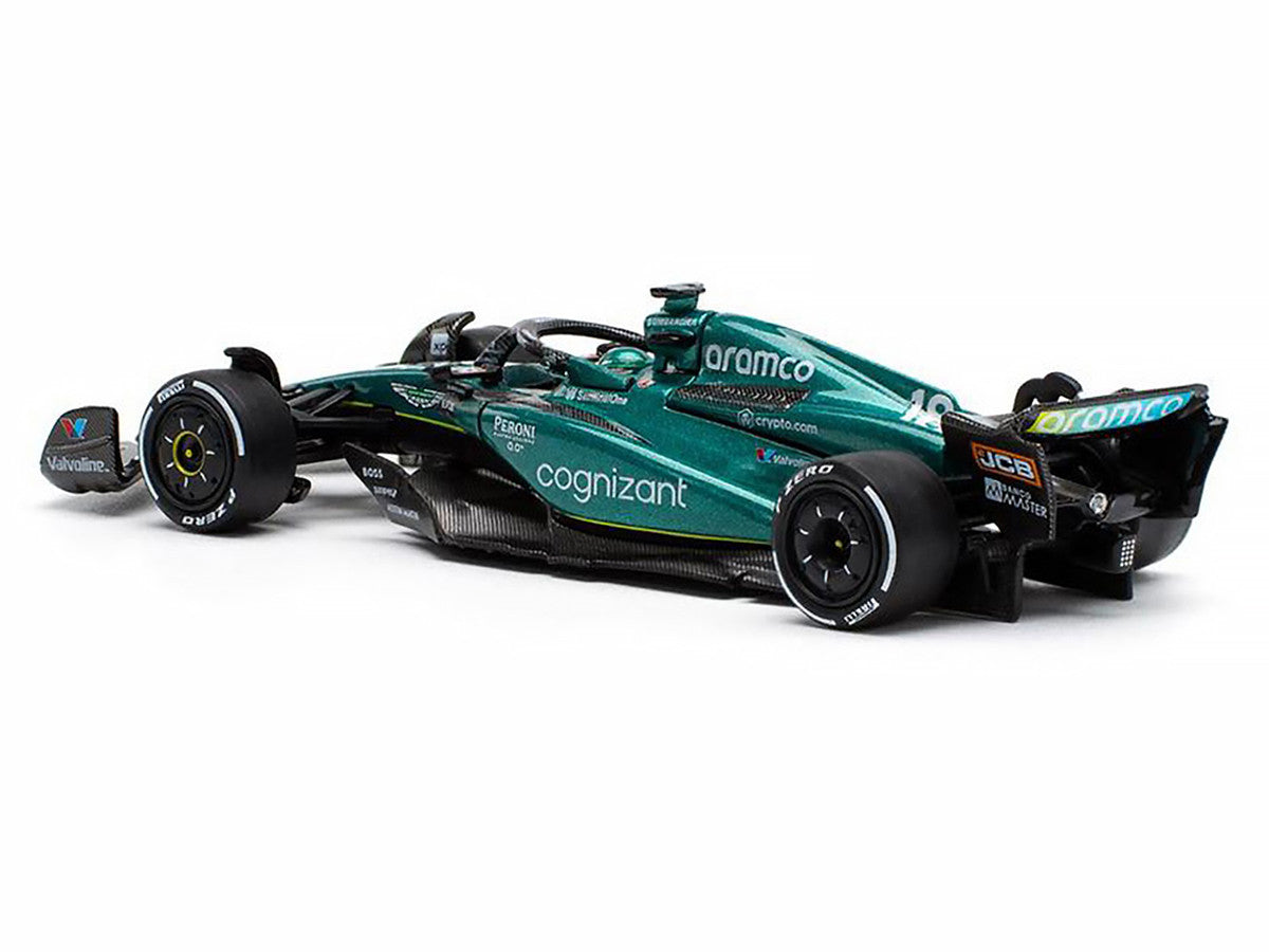 Aston Martin AMR23 #18 Lance Stroll "Formula One F1 World Championship" (2023) 1/64 Diecast Model Car by Pop Race Pop Race