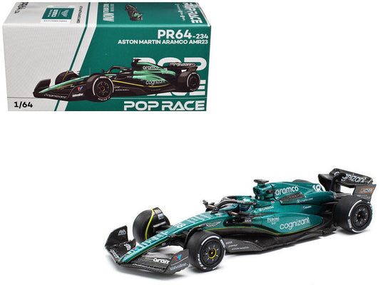Aston Martin AMR23 #18 Lance Stroll "Formula One F1 World Championship" (2023) 1/64 Diecast Model Car by Pop Race Pop Race