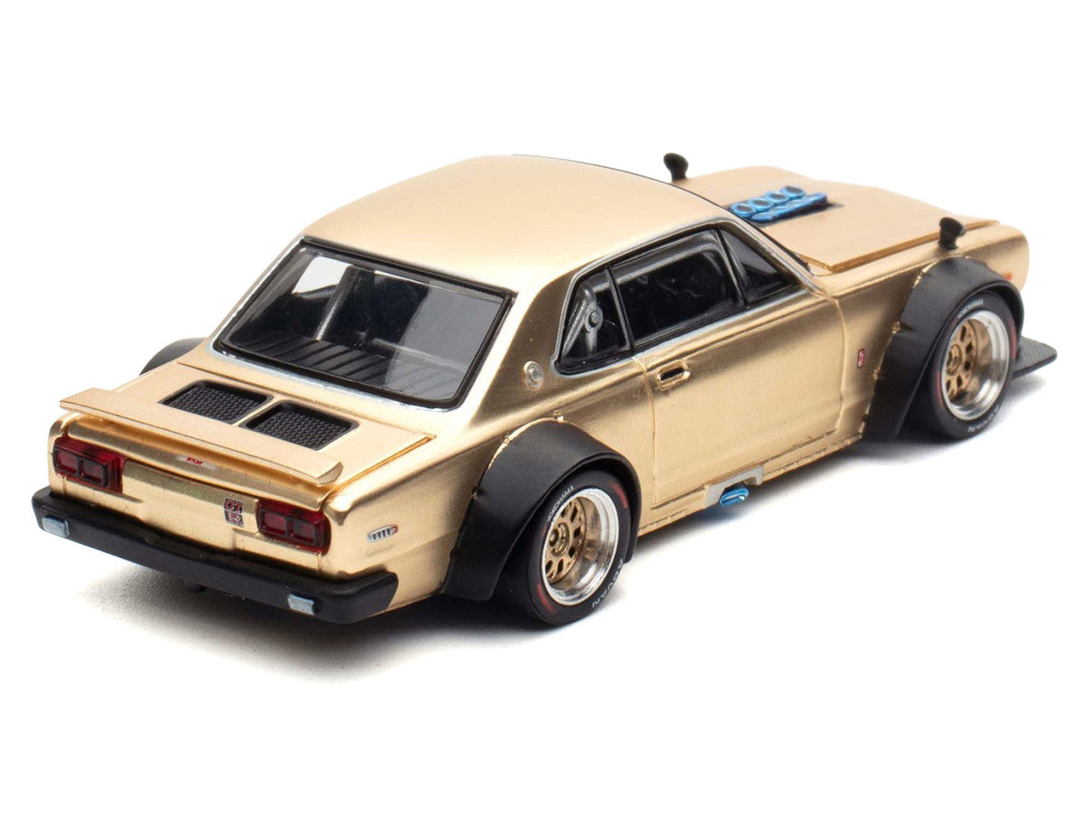 Skyline GT-R V8 Drift "Hakosuka" RHD (Right Hand Drive) Gold Metallic 1/64 Diecast Model Car by Pop Race Pop Race