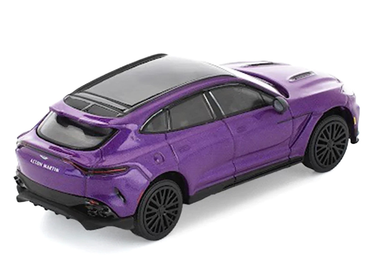 Aston Martin DBX 707 Storm Purple Metallic with Black Top 1/64 Diecast Model Car by Pop Race Pop Race