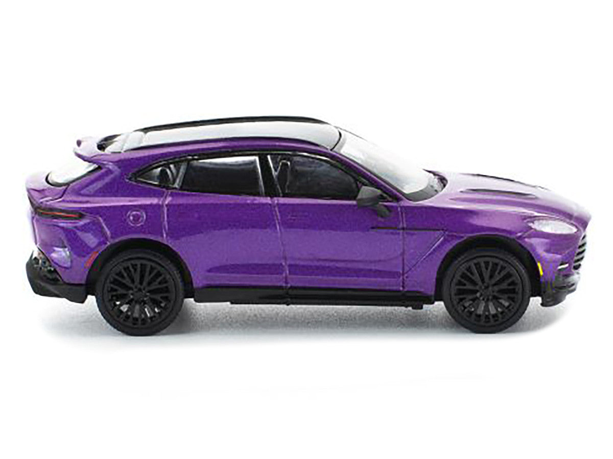 Aston Martin DBX 707 Storm Purple Metallic with Black Top 1/64 Diecast Model Car by Pop Race Pop Race