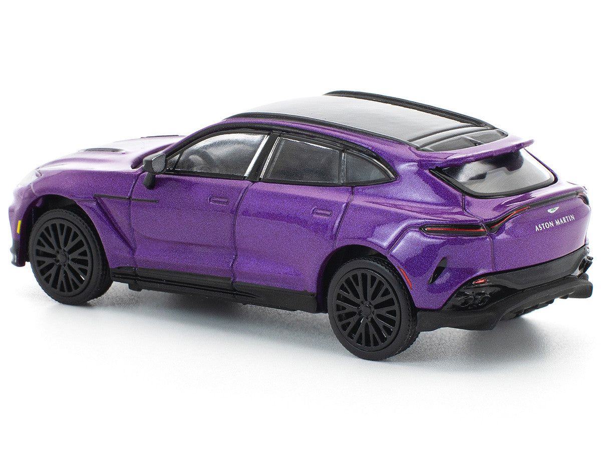 Aston Martin DBX 707 Storm Purple Metallic with Black Top 1/64 Diecast Model Car by Pop Race Pop Race