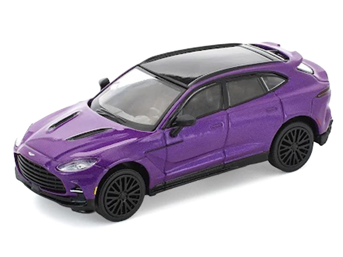 Aston Martin DBX 707 Storm Purple Metallic with Black Top 1/64 Diecast Model Car by Pop Race Pop Race
