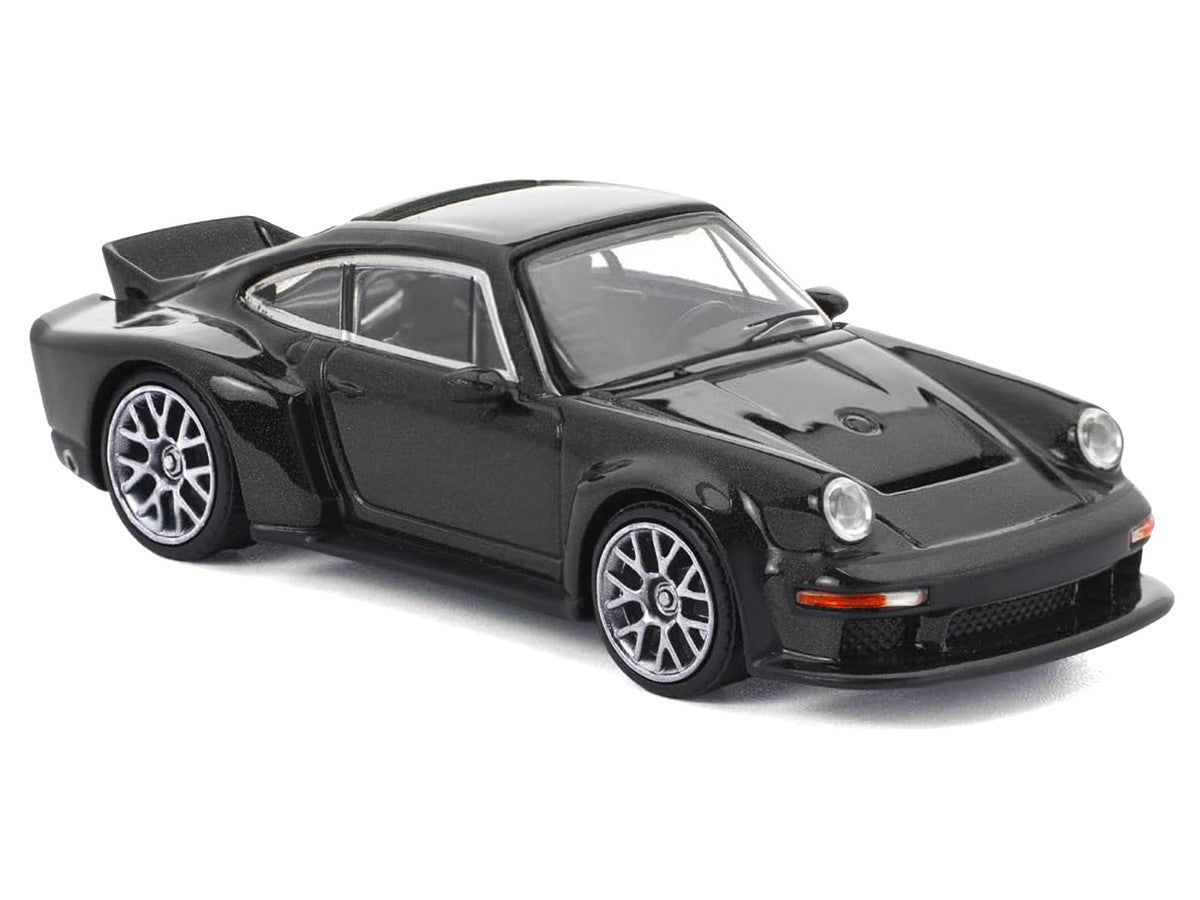 Singer DLS Turbo Black Metallic 1/64 Diecast Model Car by Pop Race Pop Race