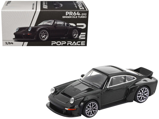Singer DLS Turbo Black Metallic 1/64 Diecast Model Car by Pop Race Pop Race
