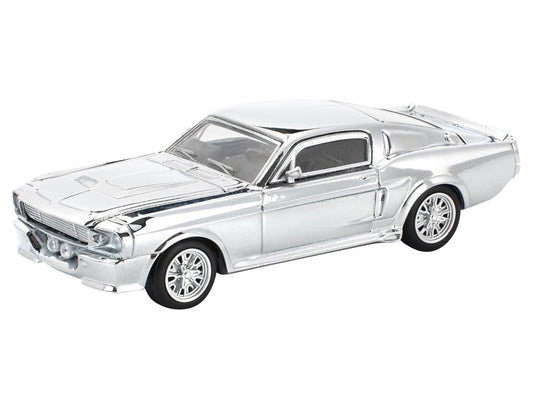 Shelby Mustang GT500 Silver Chrome 1/64 Diecast Model Car by Pop Race Pop Race