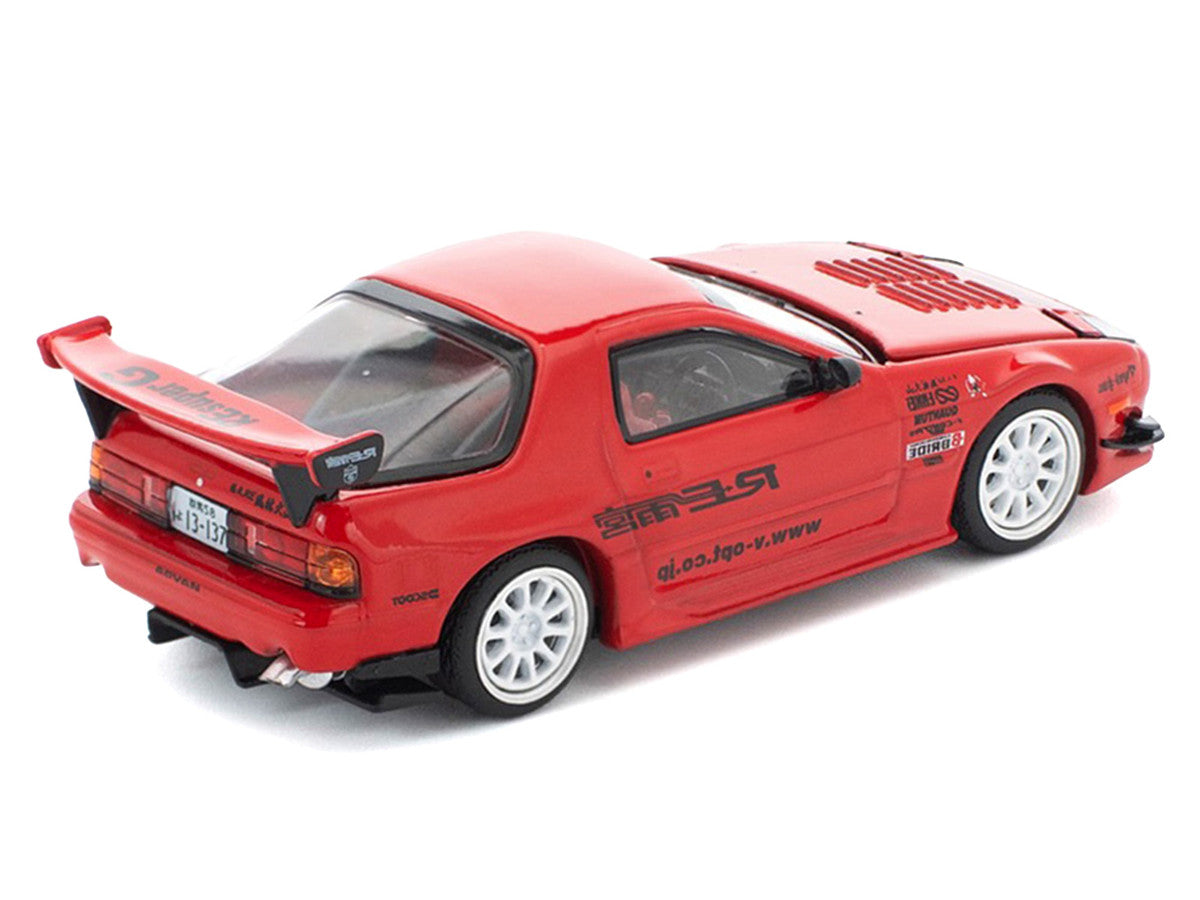 Mazda RX7 (FC3S) RE Amemiya RHD (Right Hand Drive) Red Metallic 1/64 Diecast Model Car by Pop Race Pop Race