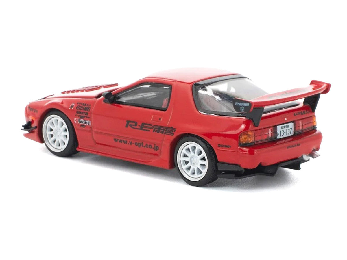 Mazda RX7 (FC3S) RE Amemiya RHD (Right Hand Drive) Red Metallic 1/64 Diecast Model Car by Pop Race Pop Race
