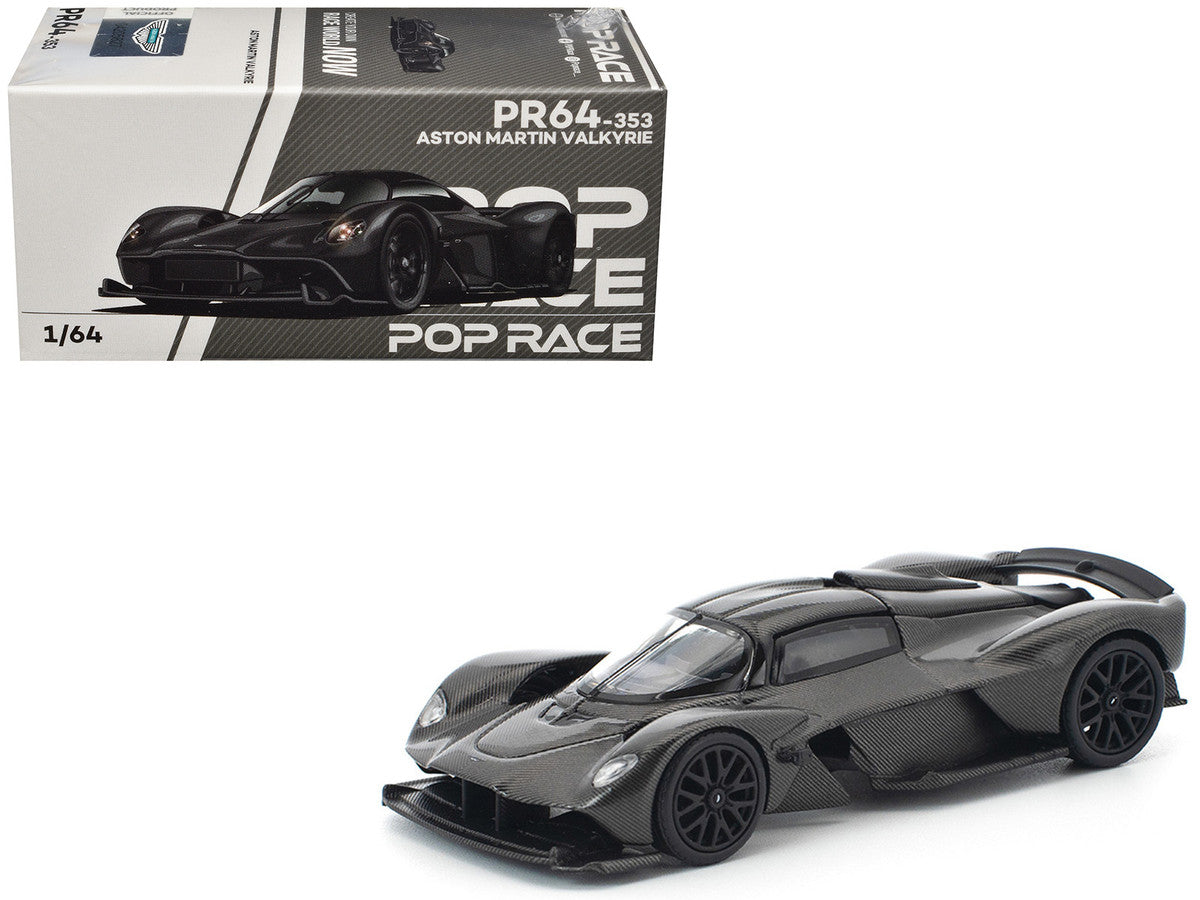 Aston Martin Valkyrie Carbon Fiber 1/64 Diecast Model Car by Pop Race Pop Race