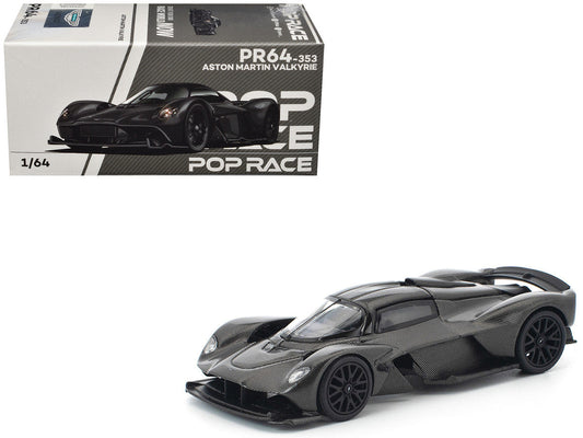 Aston Martin Valkyrie Carbon Fiber 1/64 Diecast Model Car by Pop Race Pop Race