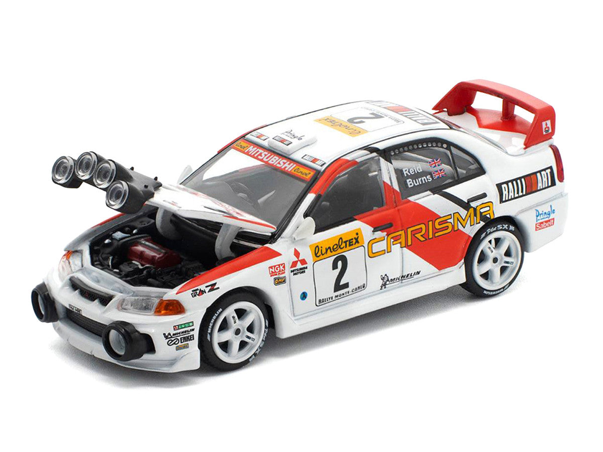 Mitsubishi Lancer Evolution IV RHD (Right Hand Drive) #2 Richard Burns - Robert Reid "Monte Carlo Rally" (1998) 1/64 Diecast Model Car by Pop Race Pop Race