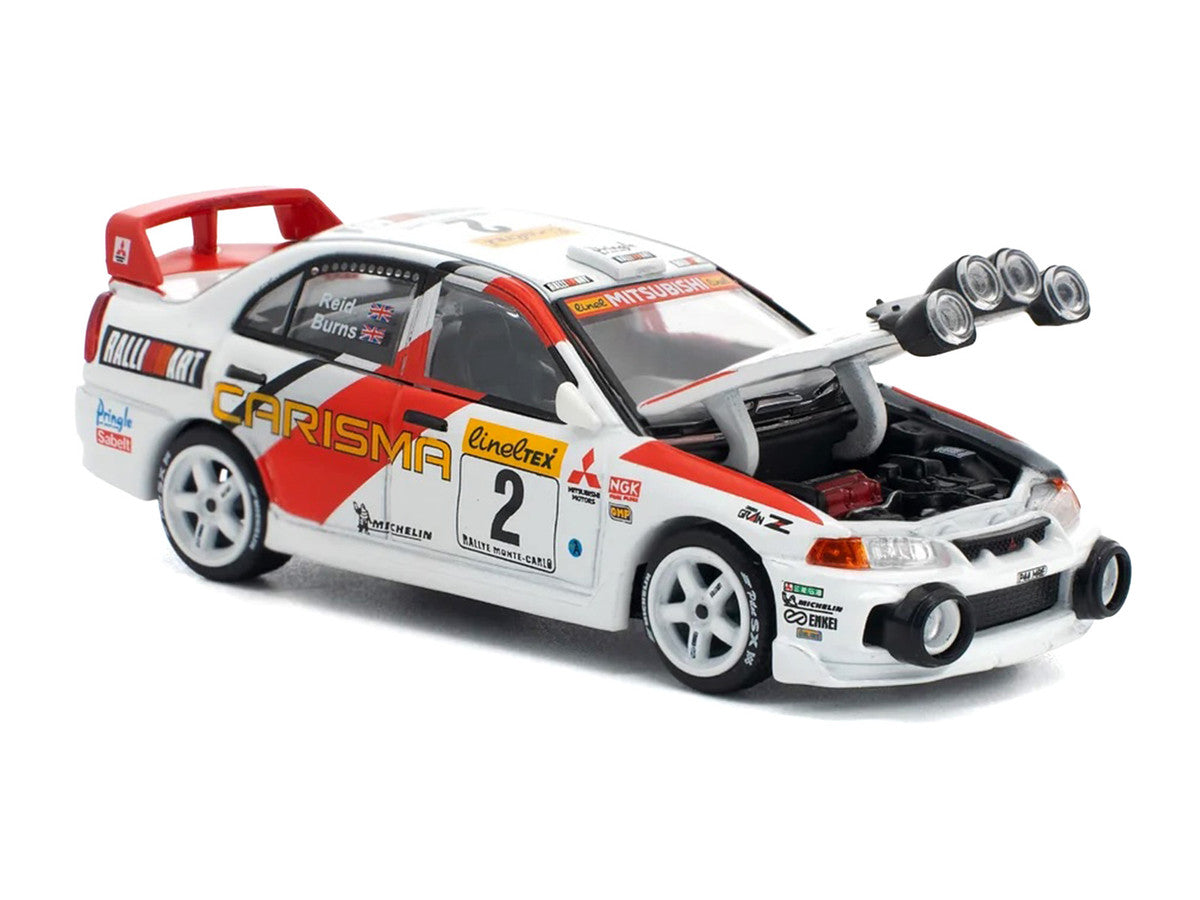 Mitsubishi Lancer Evolution IV RHD (Right Hand Drive) #2 Richard Burns - Robert Reid "Monte Carlo Rally" (1998) 1/64 Diecast Model Car by Pop Race Pop Race