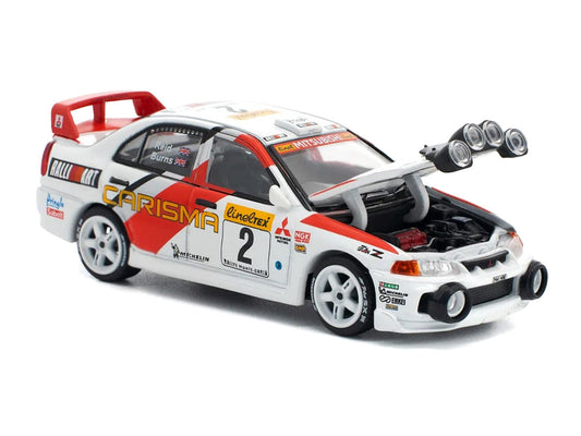 Mitsubishi Lancer Evolution IV RHD (Right Hand Drive) #2 Richard Burns - Robert Reid "Monte Carlo Rally" (1998) 1/64 Diecast Model Car by Pop Race Pop Race