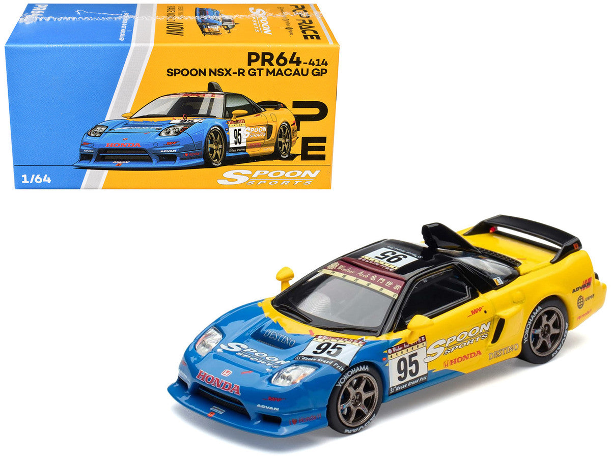 Honda NSX-R GT RHD (Right Hand Drive) #95 Spoon Sports "Macau Cup" "Tokyo Auto Salon - Hong Kong 2025" 1/64 Diecast Model Car by Pop Race-4