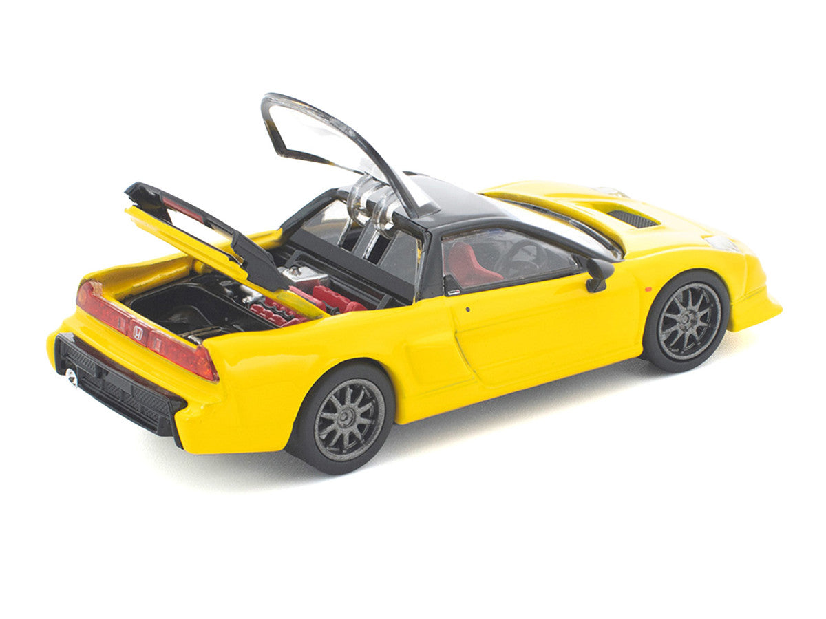 Honda NSX-R RHD (Right Hand Drive) Custom Yellow with Black Top 1/64 Diecast Model Car by Pop Race Pop Race