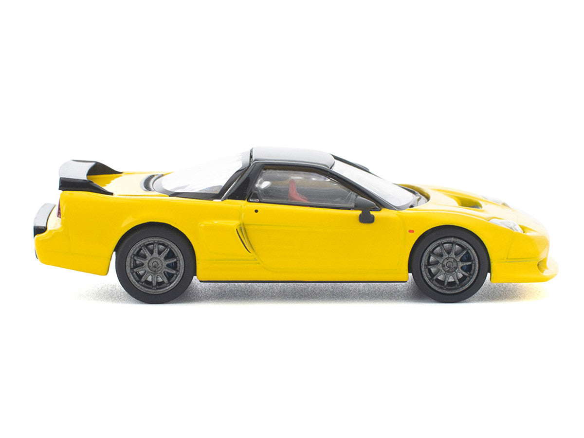 Honda NSX-R RHD (Right Hand Drive) Custom Yellow with Black Top 1/64 Diecast Model Car by Pop Race Pop Race