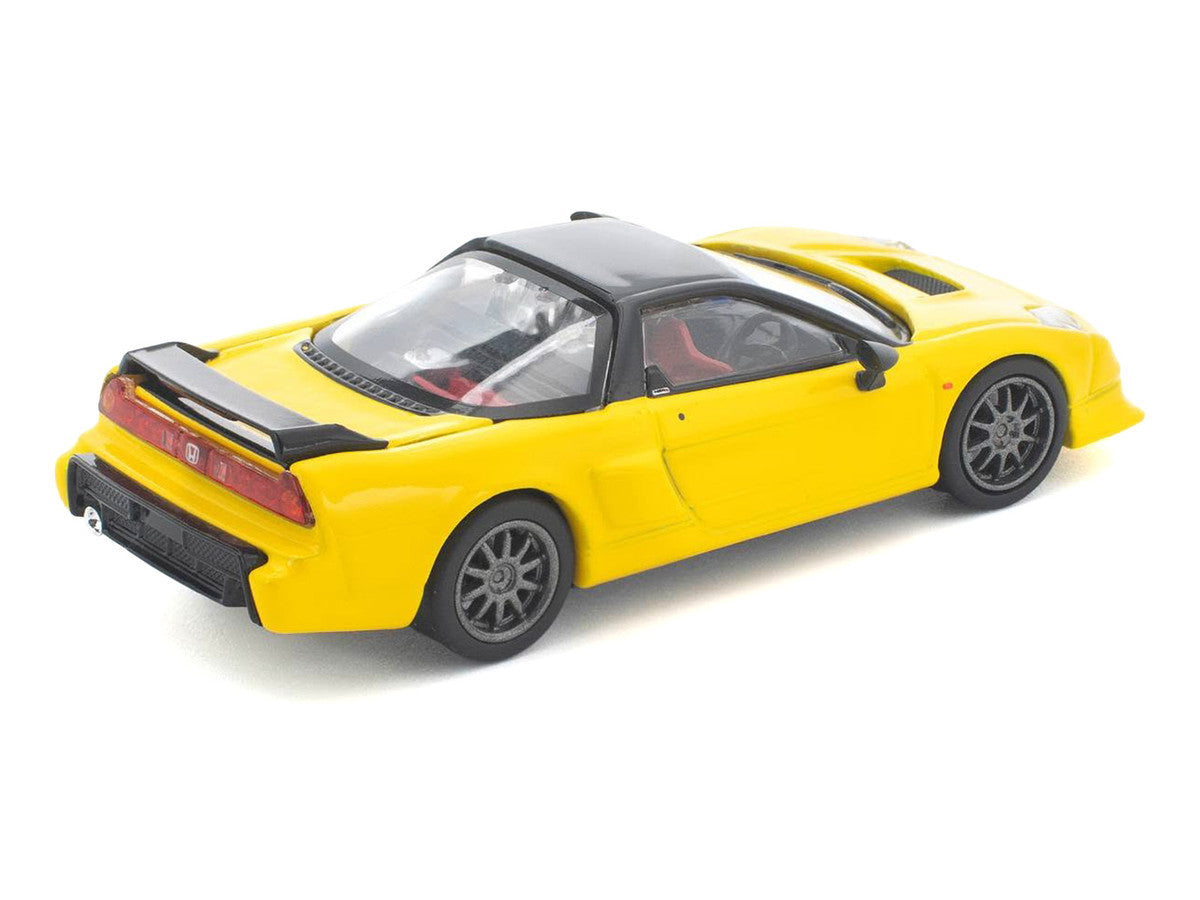 Honda NSX-R RHD (Right Hand Drive) Custom Yellow with Black Top 1/64 Diecast Model Car by Pop Race Pop Race